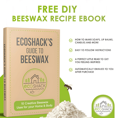 Ecoshack Organic White Beeswax Pellets - Natural Bees Wax for Face, Body, Skin Care DIY, Lip Balm and Soap Making Supplies - Easy Melt Candle Making - Cosmetic Grade Eco Friendly Products (500g)